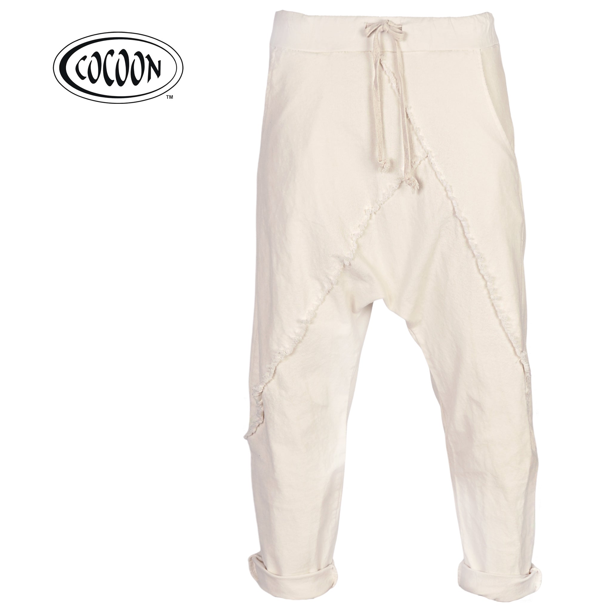 Cocoon 2-Textured raw-edge corduroy pants