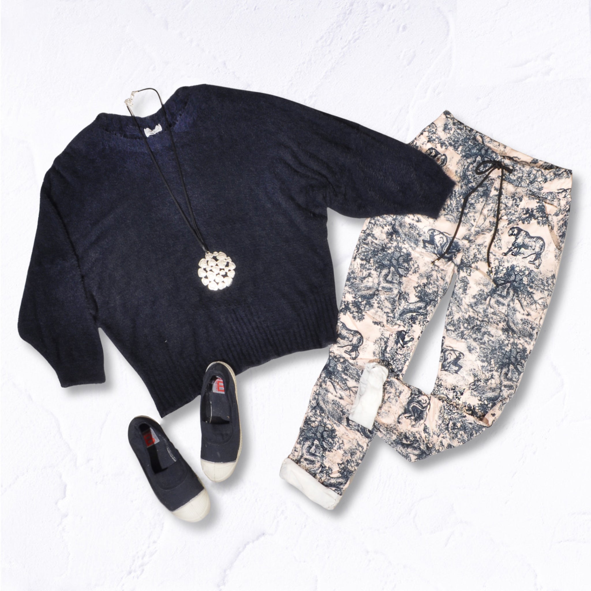 Fluffy batwing knit top