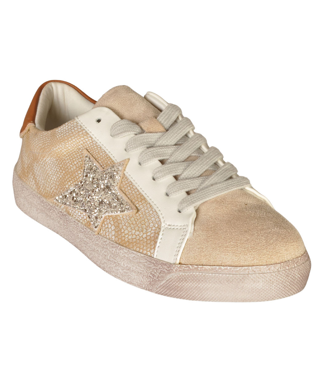 Glitter star suede sneaker