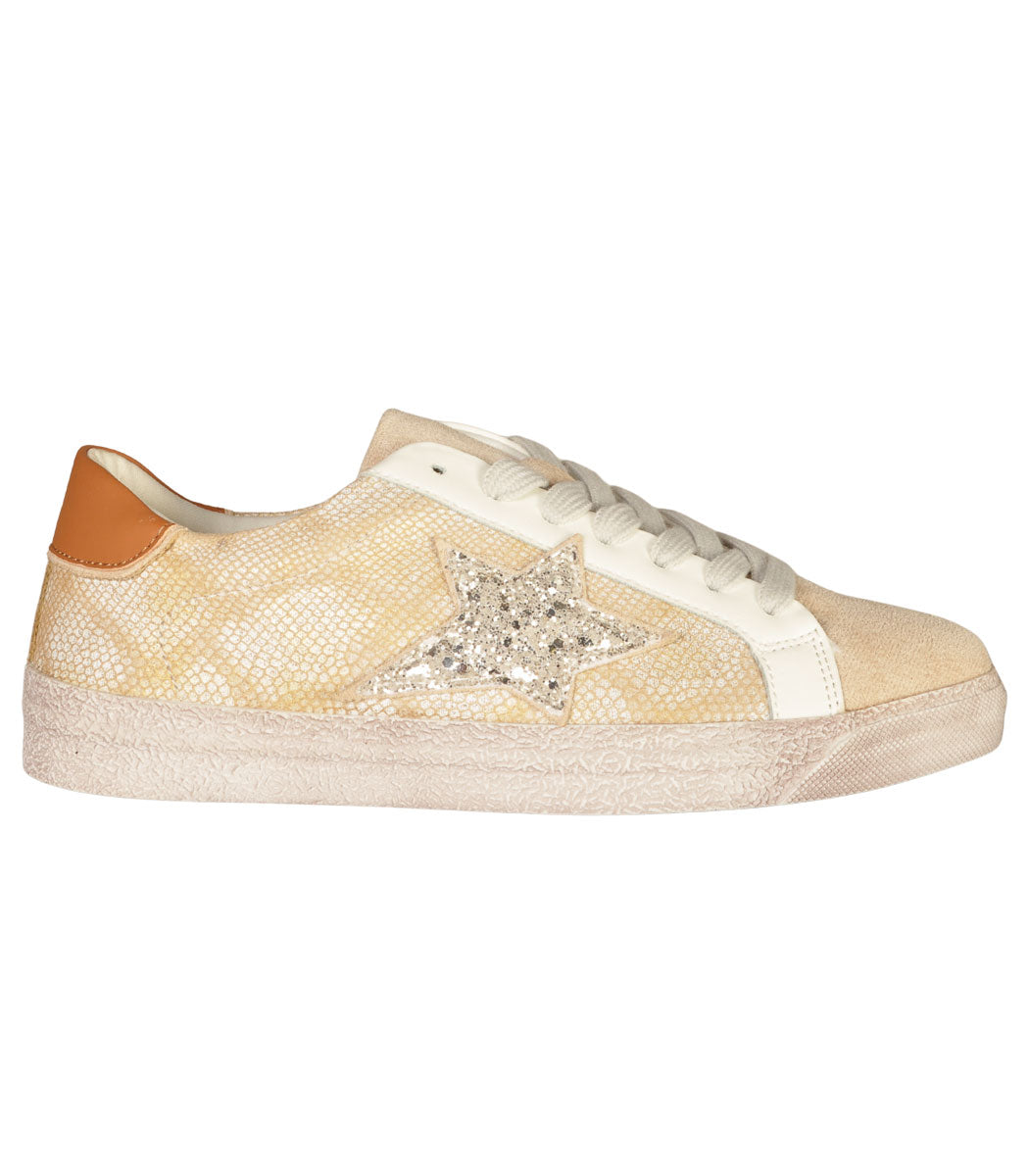 Glitter star suede sneaker
