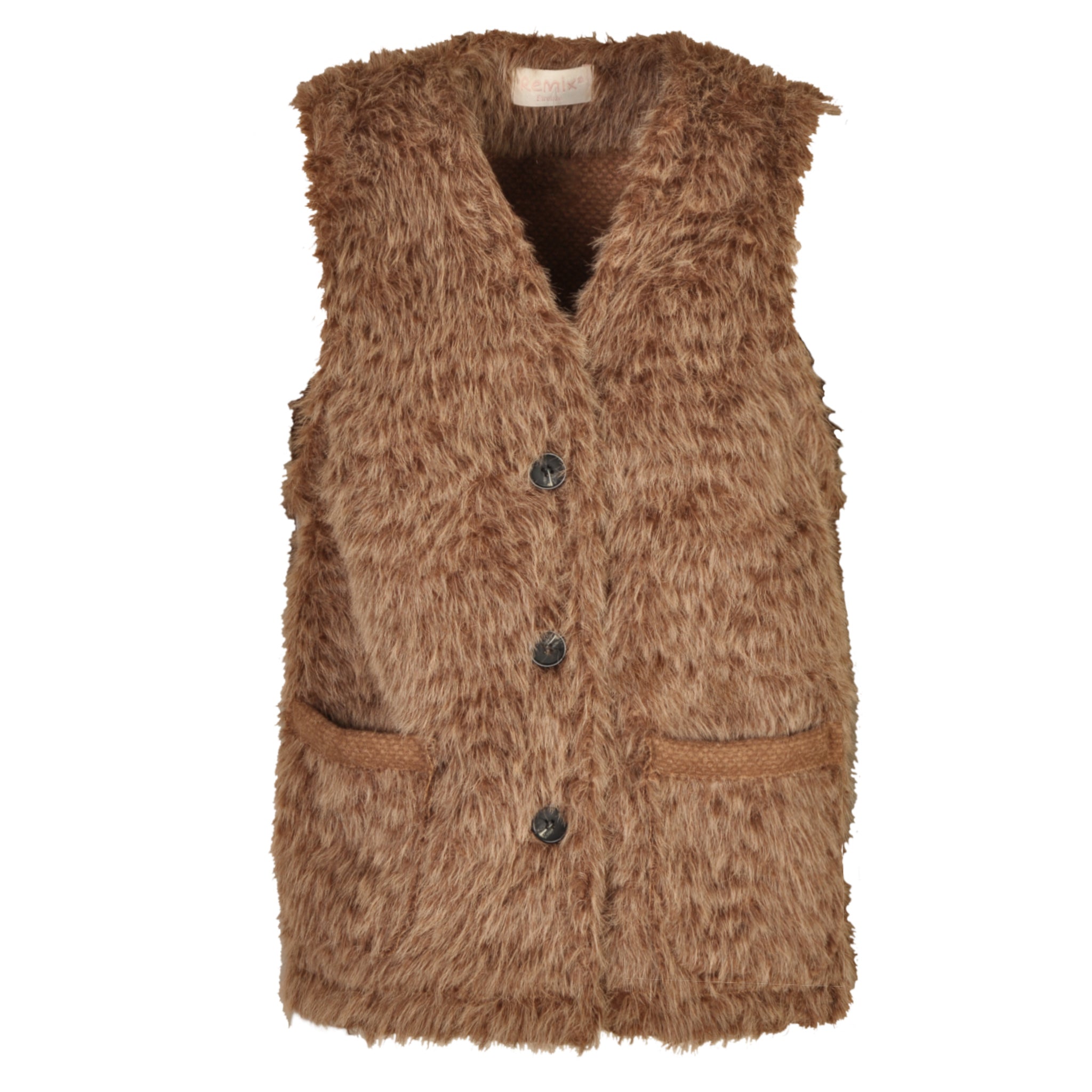 Faux fur waistcoat