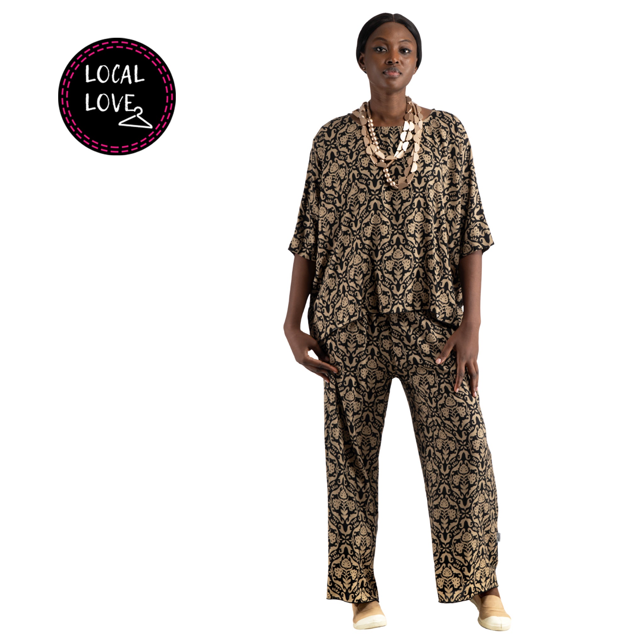 Nicci Damask Chimera boxy top