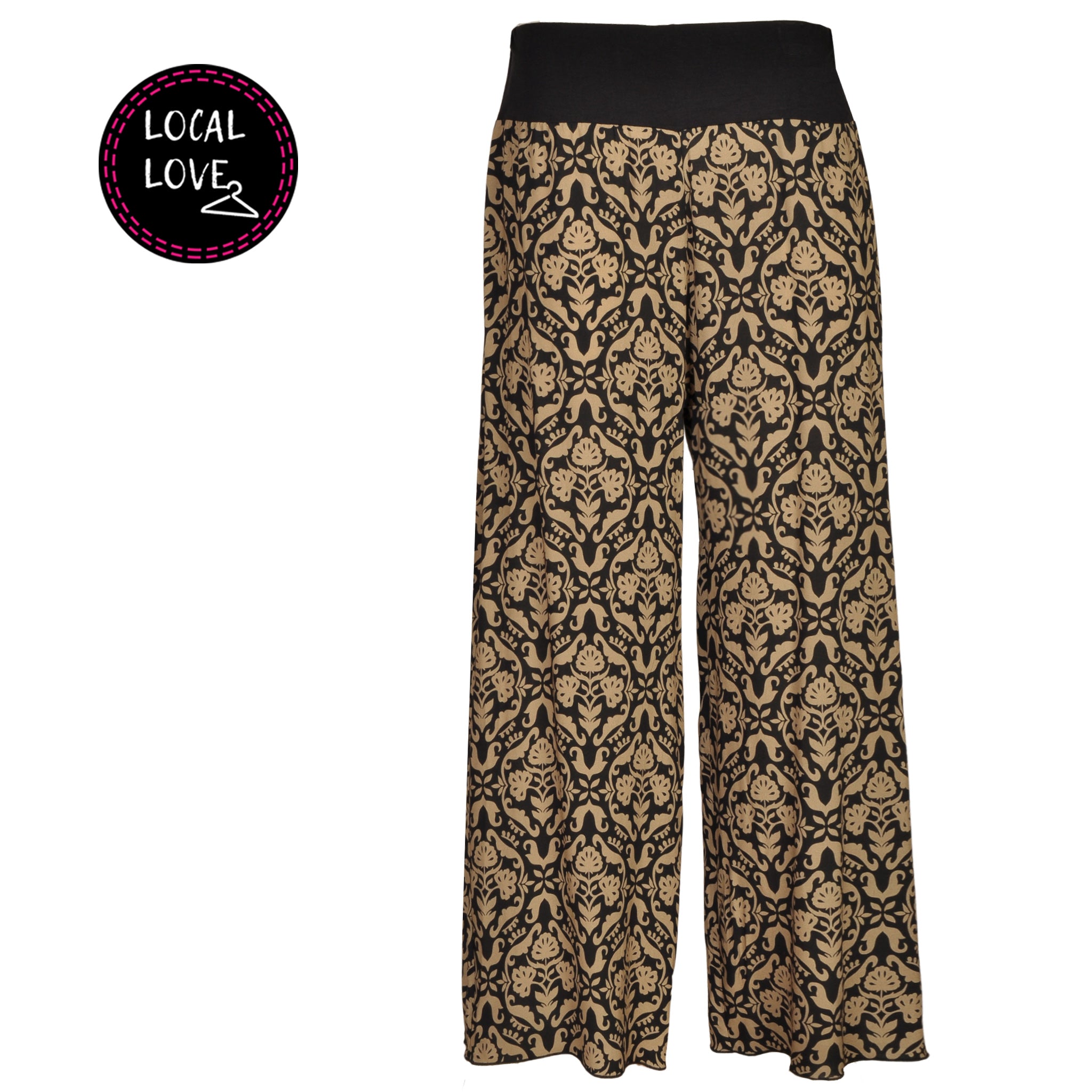 Nicci Damask Pegasus wide leg pants
