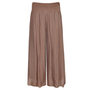 Double layer silky wide leg pants