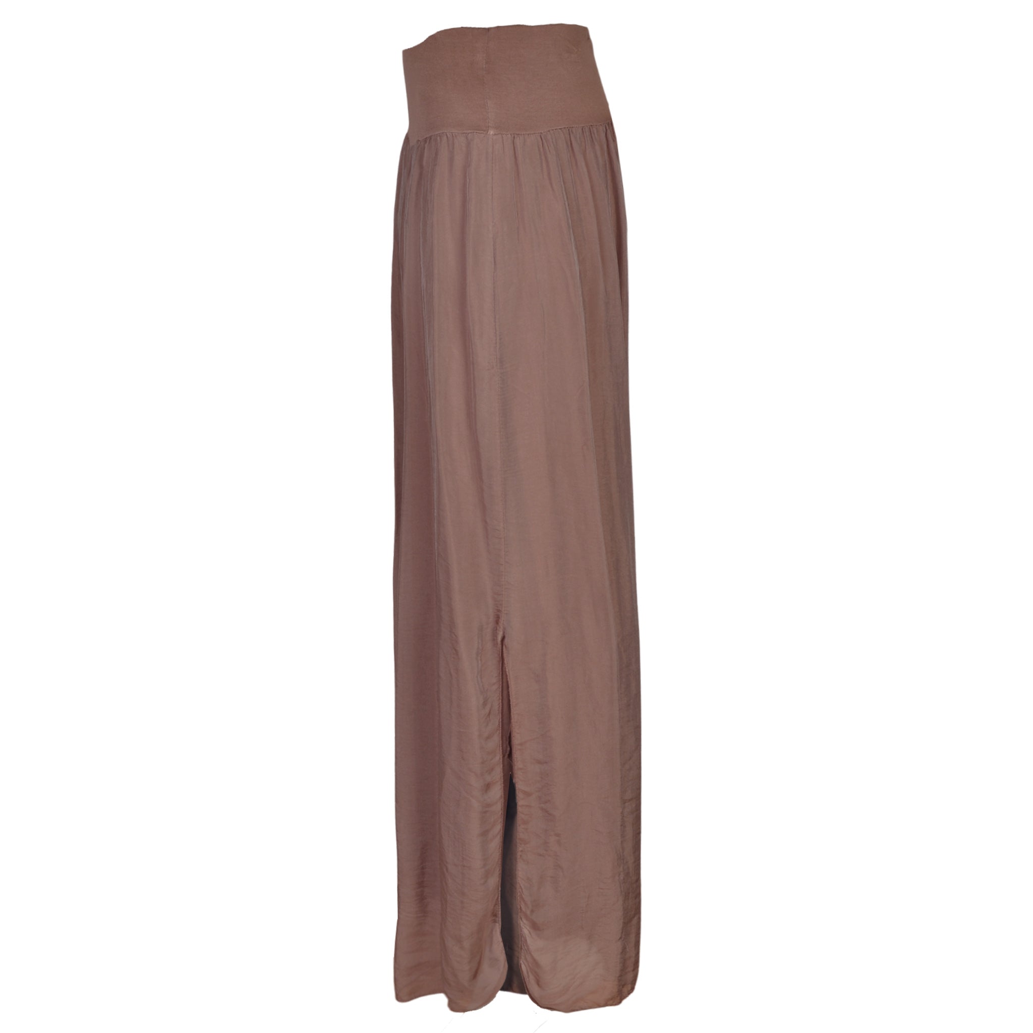 Double layer silky wide leg pants