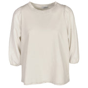 2-Textured puff sleeve top