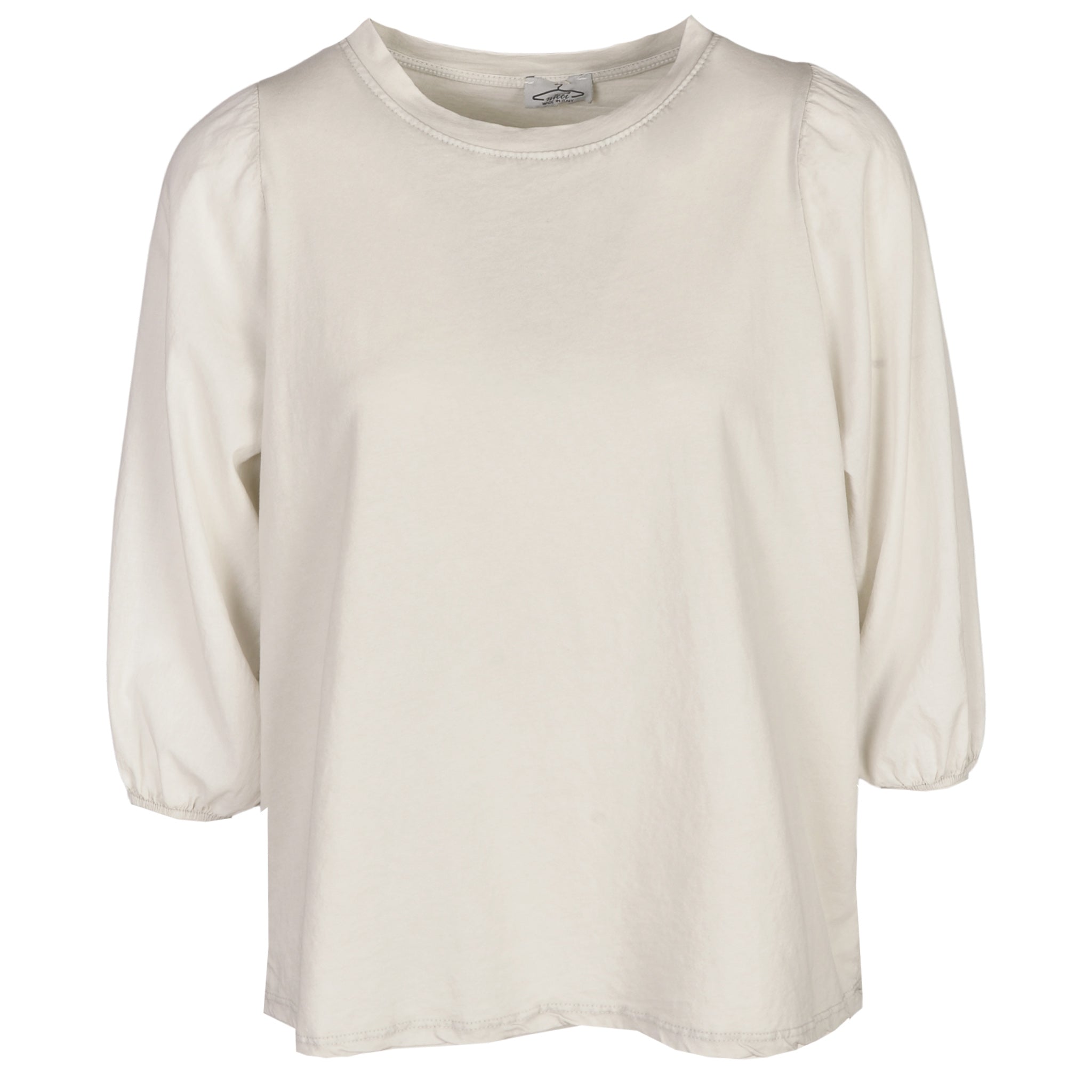 2-Textured puff sleeve top