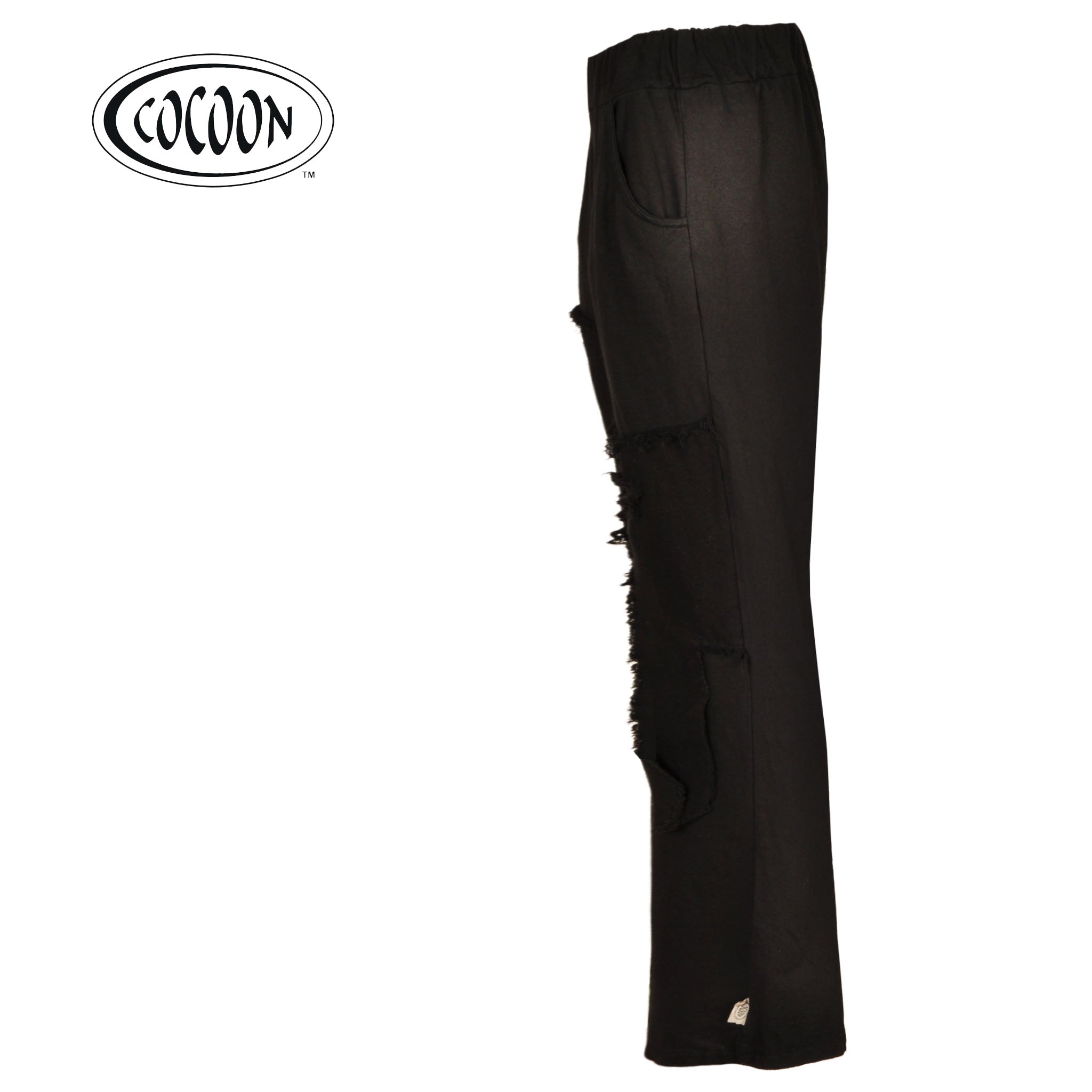 Cocoon raw-edge 2 textured track pant