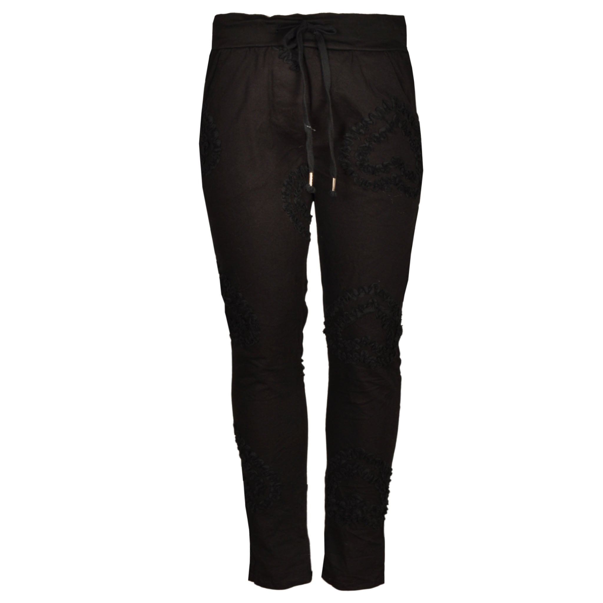 Flocked heart pant