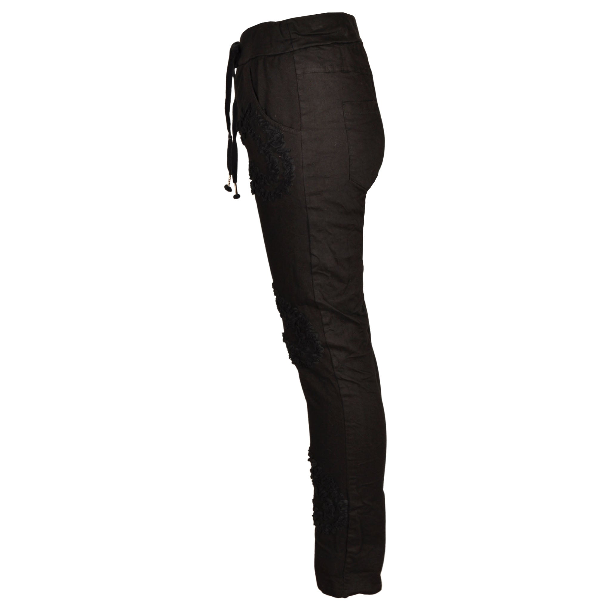 Flocked heart pant