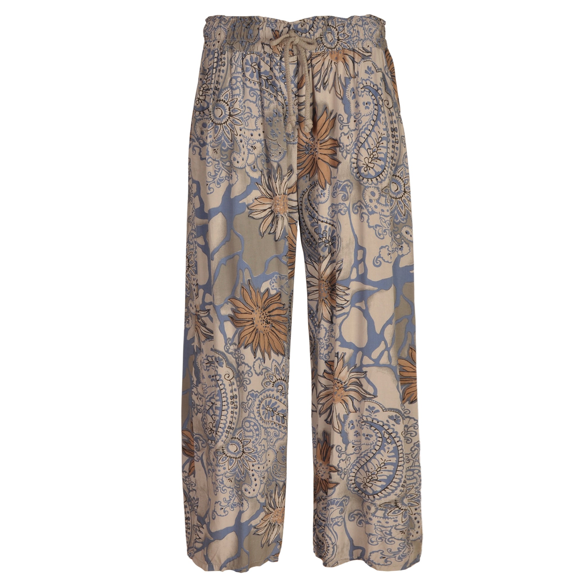 Paisley flower print pants