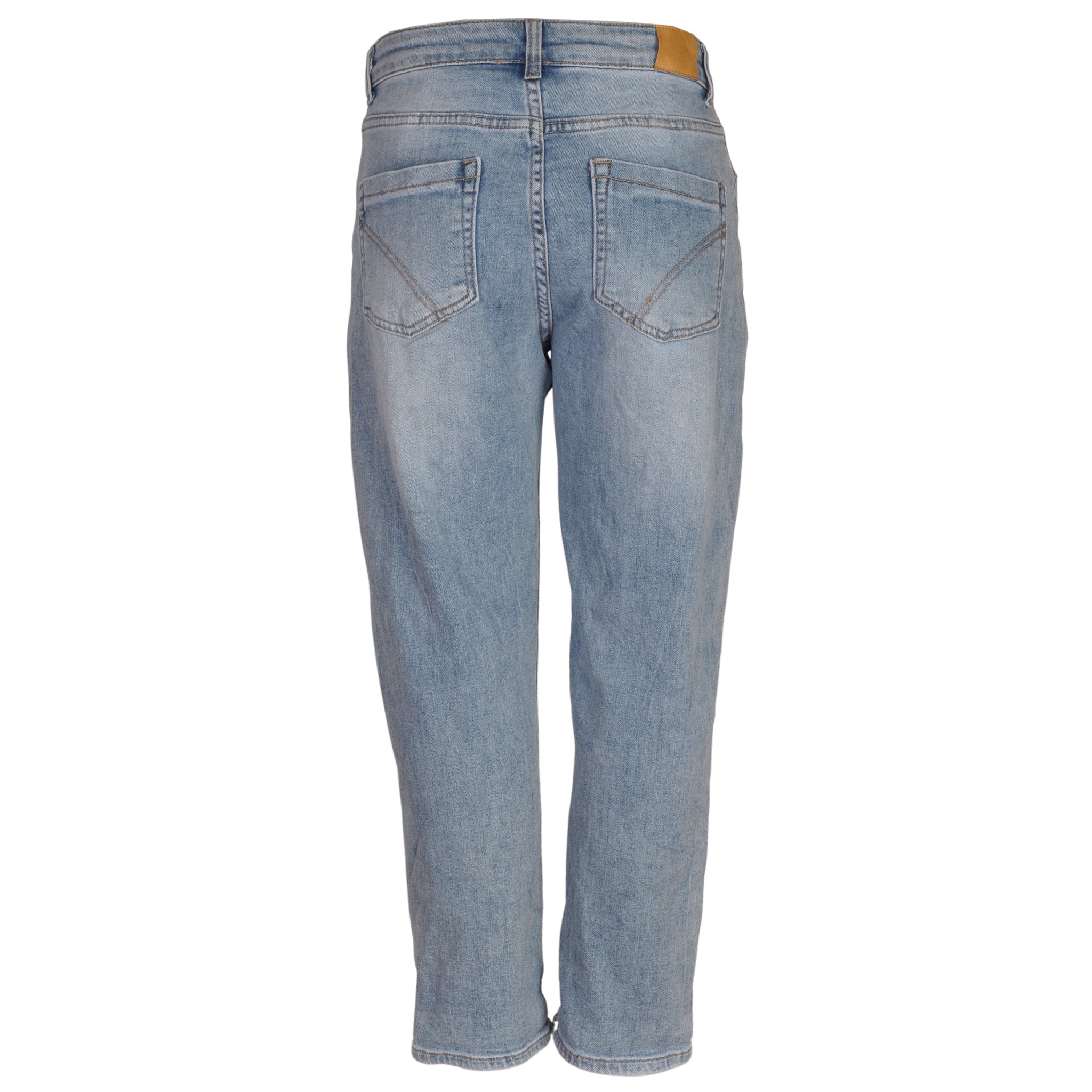 Studded heart button jeans