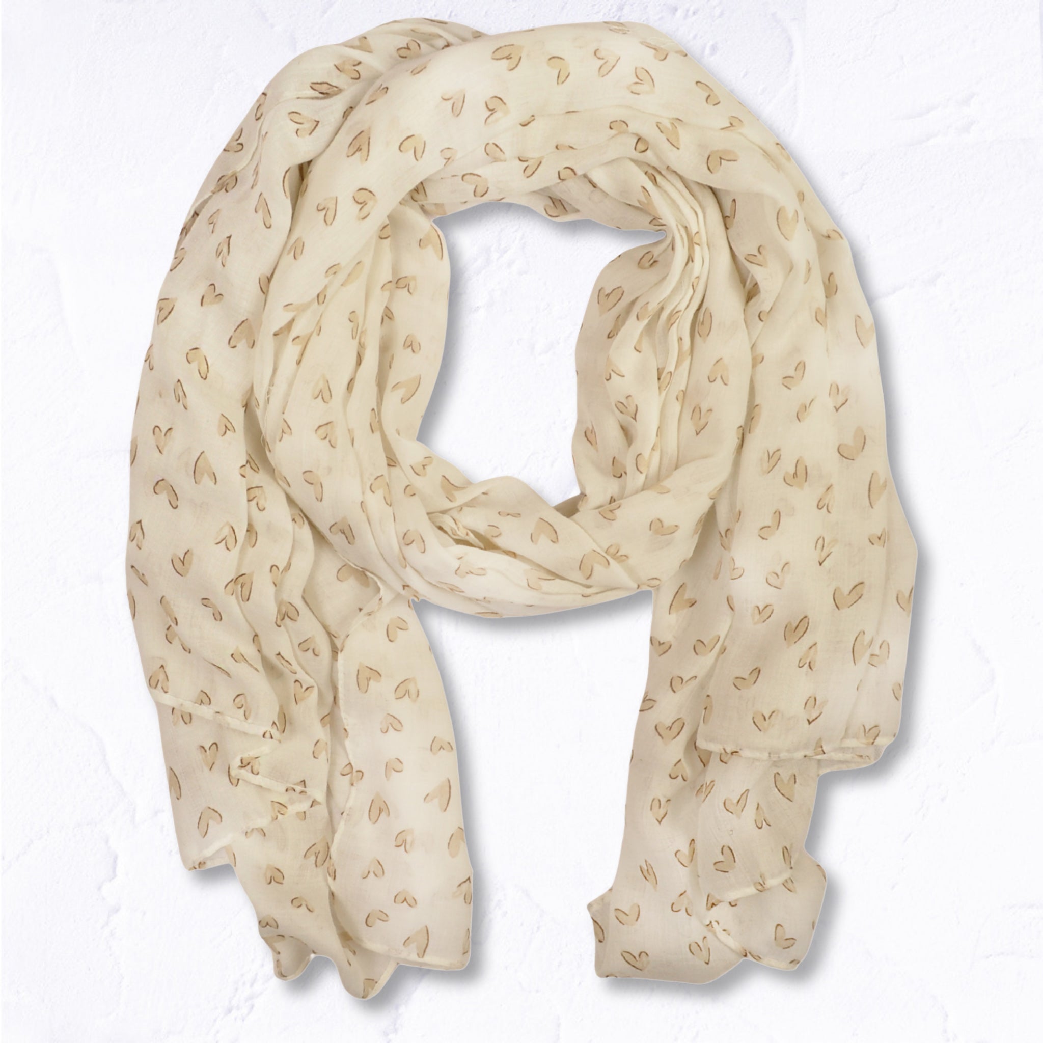 Mini heart print scarf