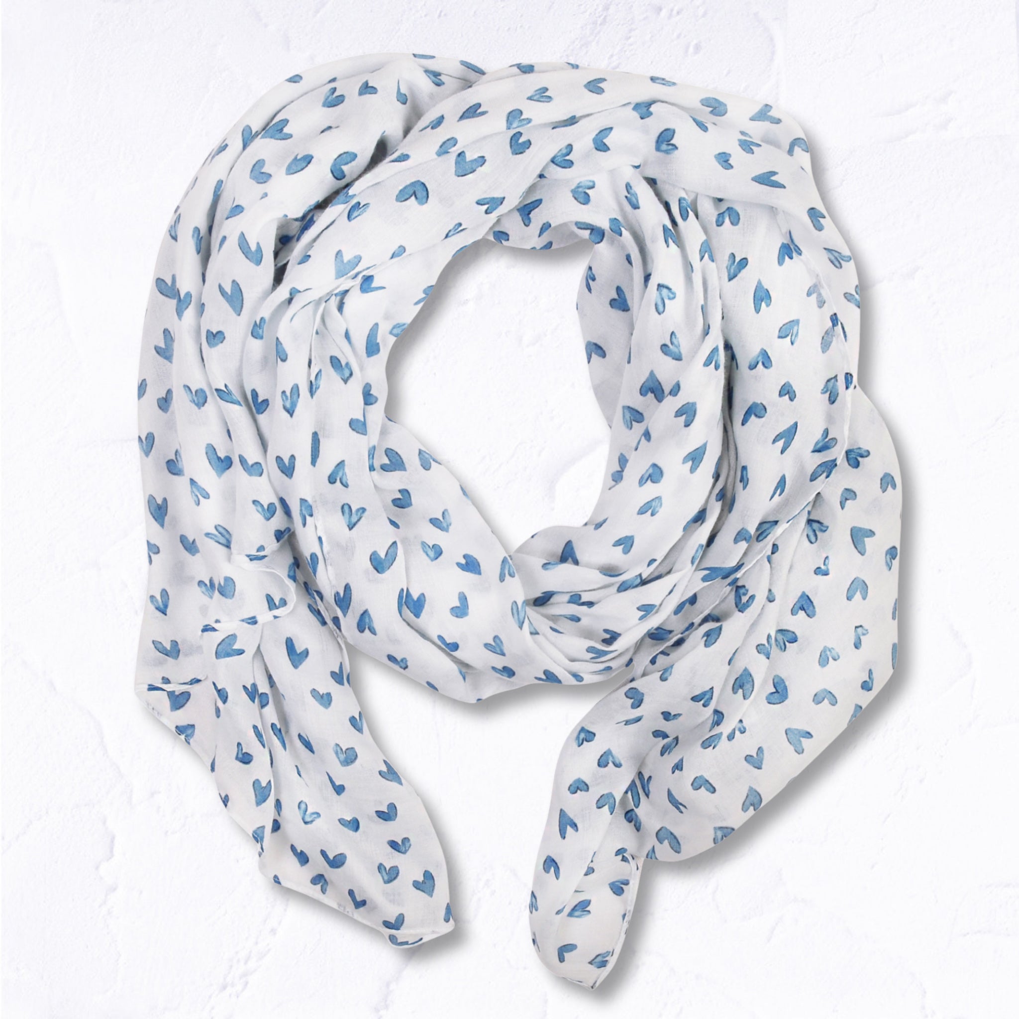 Mini heart print scarf
