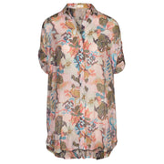Watercolour floral tunic shirt