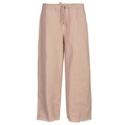 Raw edge denim style wide leg pants