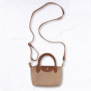 Genuine leather 2 tone bag