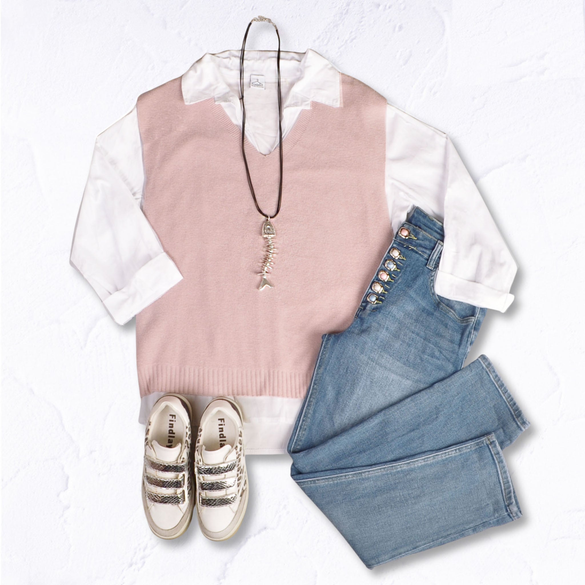 Double layered vest and shirt