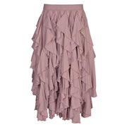 Jagged tiered skirt