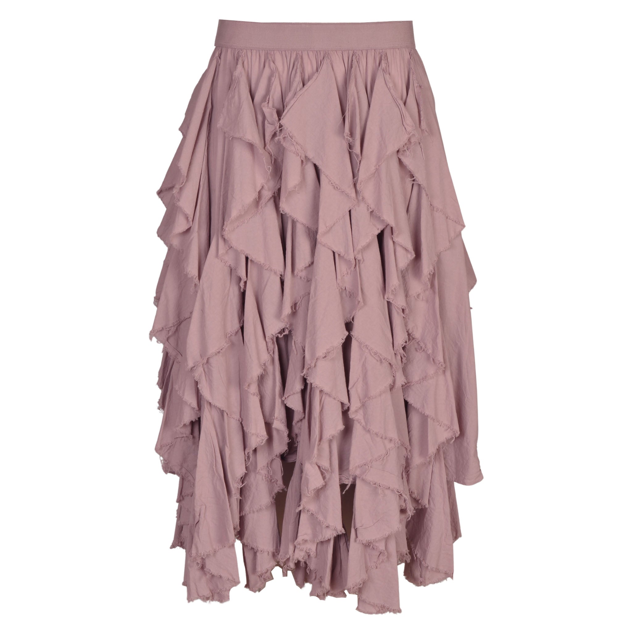 Jagged tiered skirt