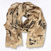 Awesome love print bamboo scarf