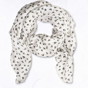 Mini heart print scarf