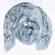 Raw-edge bandana print