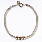 Multi circle bead mesh choker