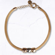 Multi circle bead mesh choker