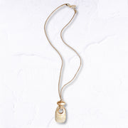 Smokey giant bead pendant necklace