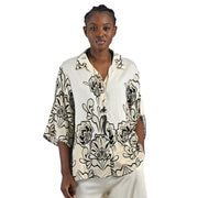 Floral folk print shirt