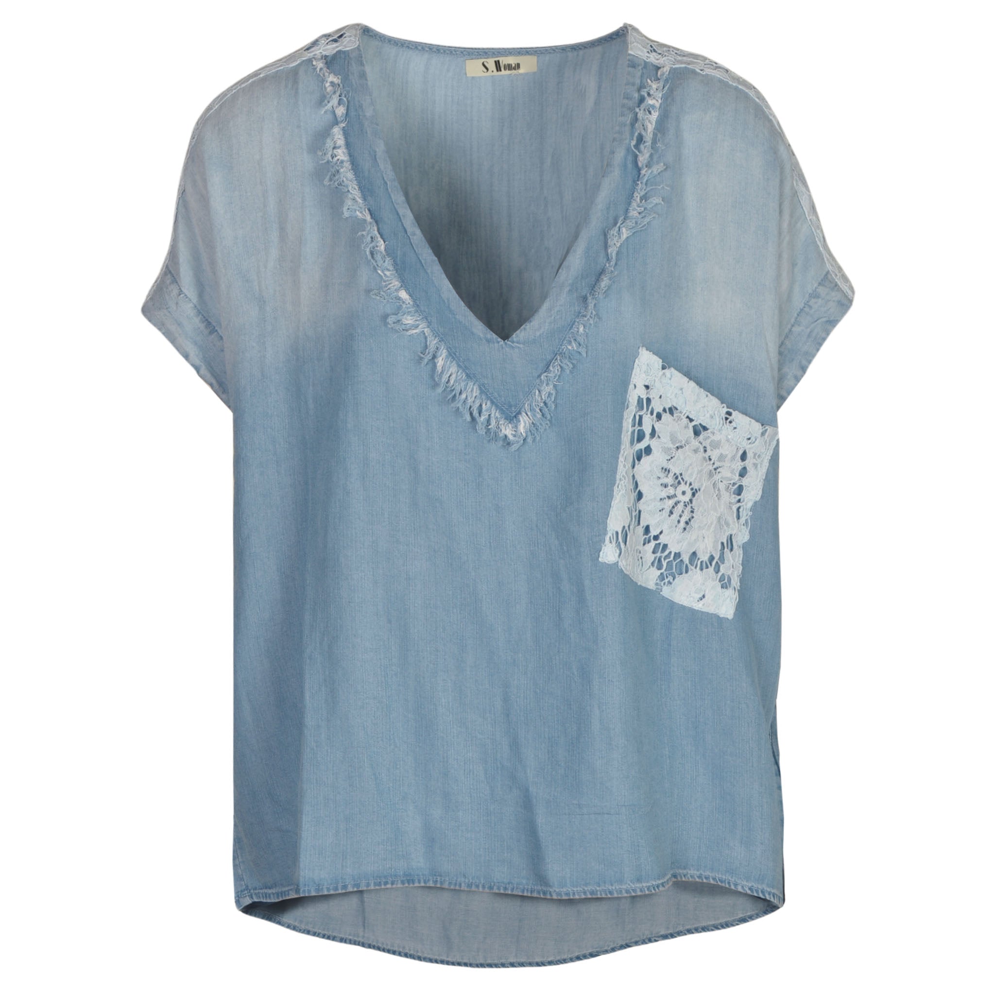 Lace detail tencil top