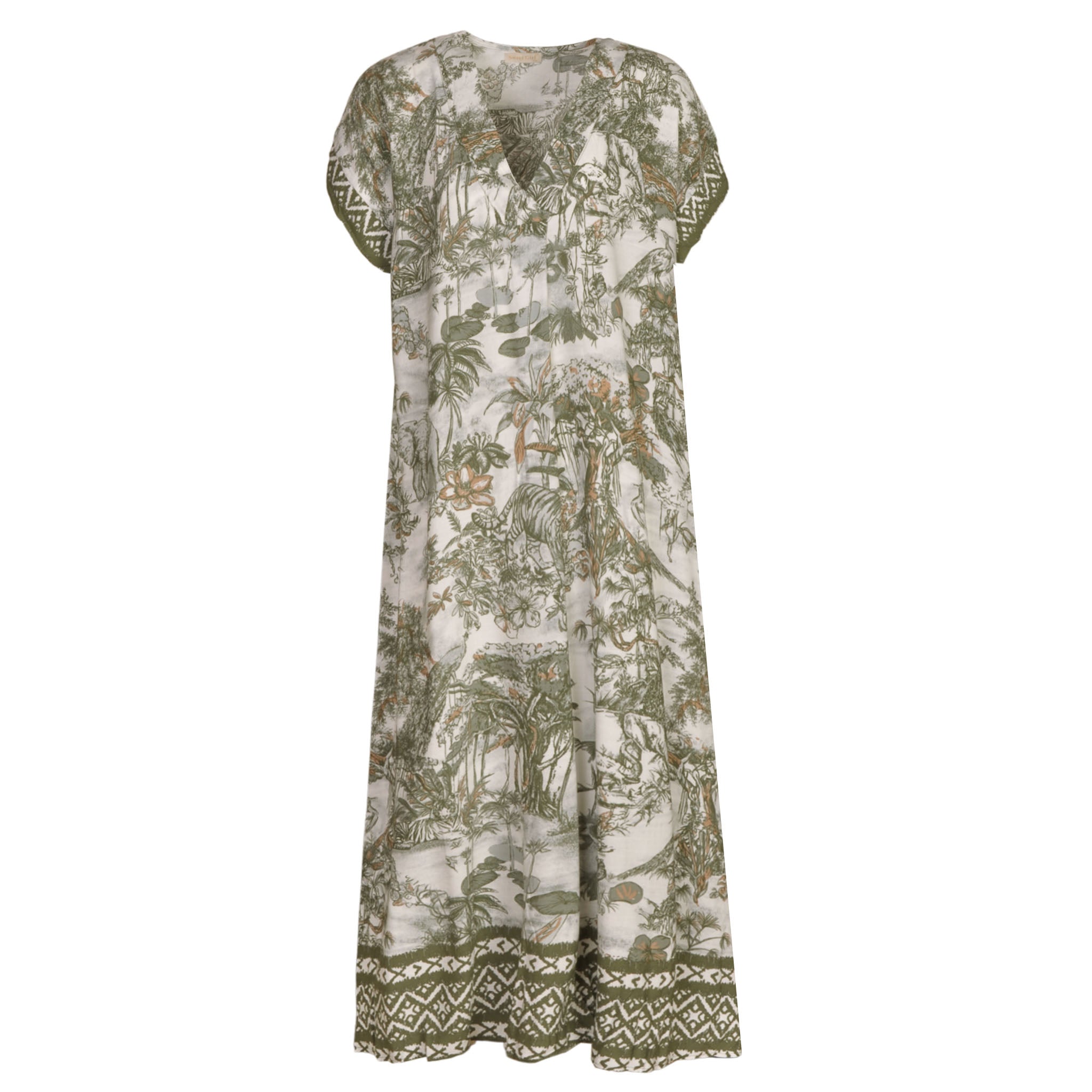 Jungle toile print dress