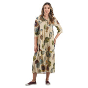 Multi circle tiered maxi dress