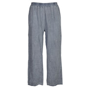 Overdyed straight leg linen pant