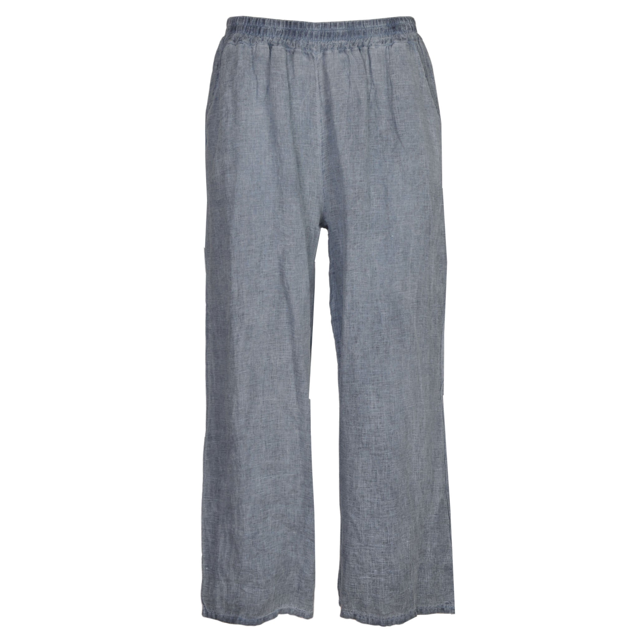 Overdyed straight leg linen pant