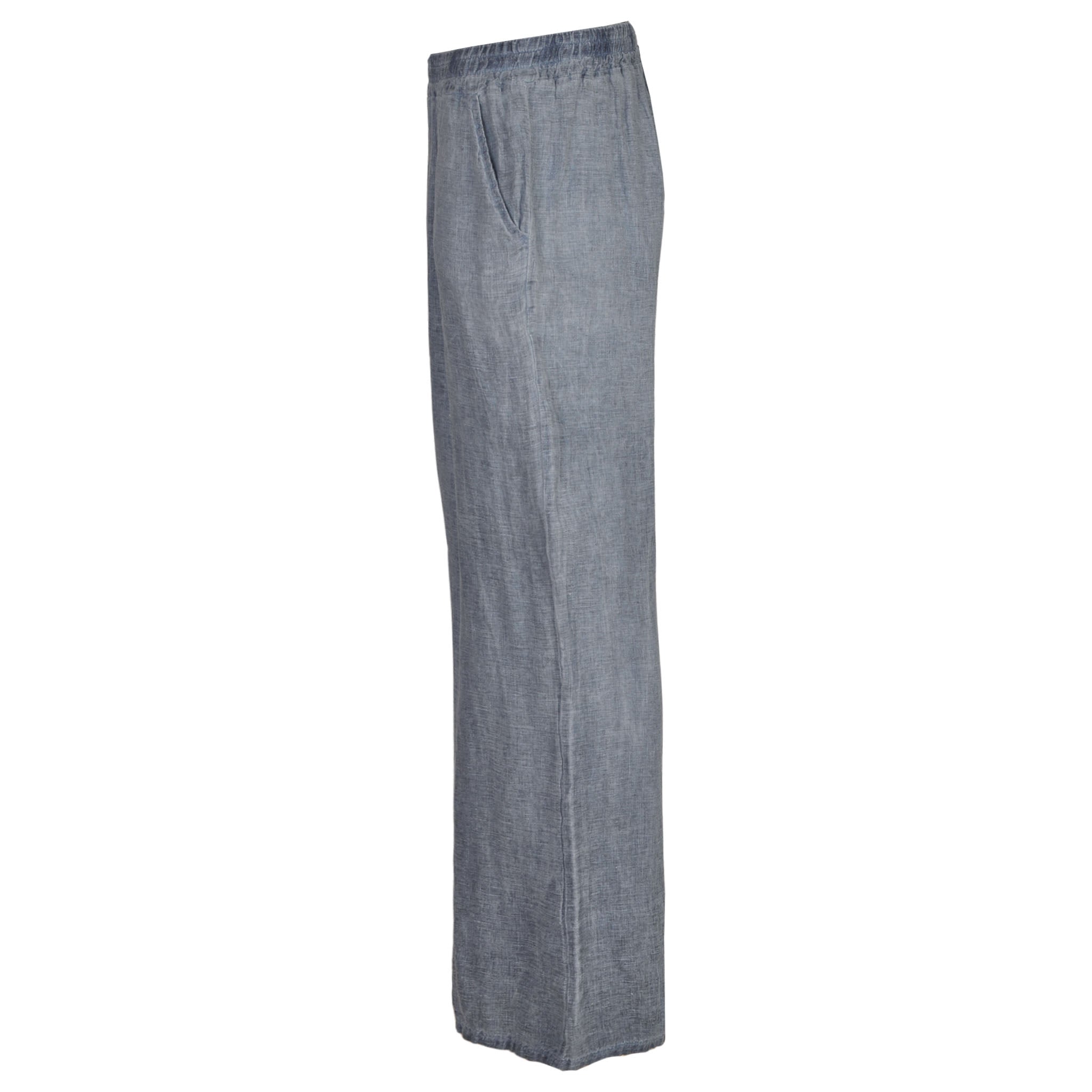 Overdyed straight leg linen pant