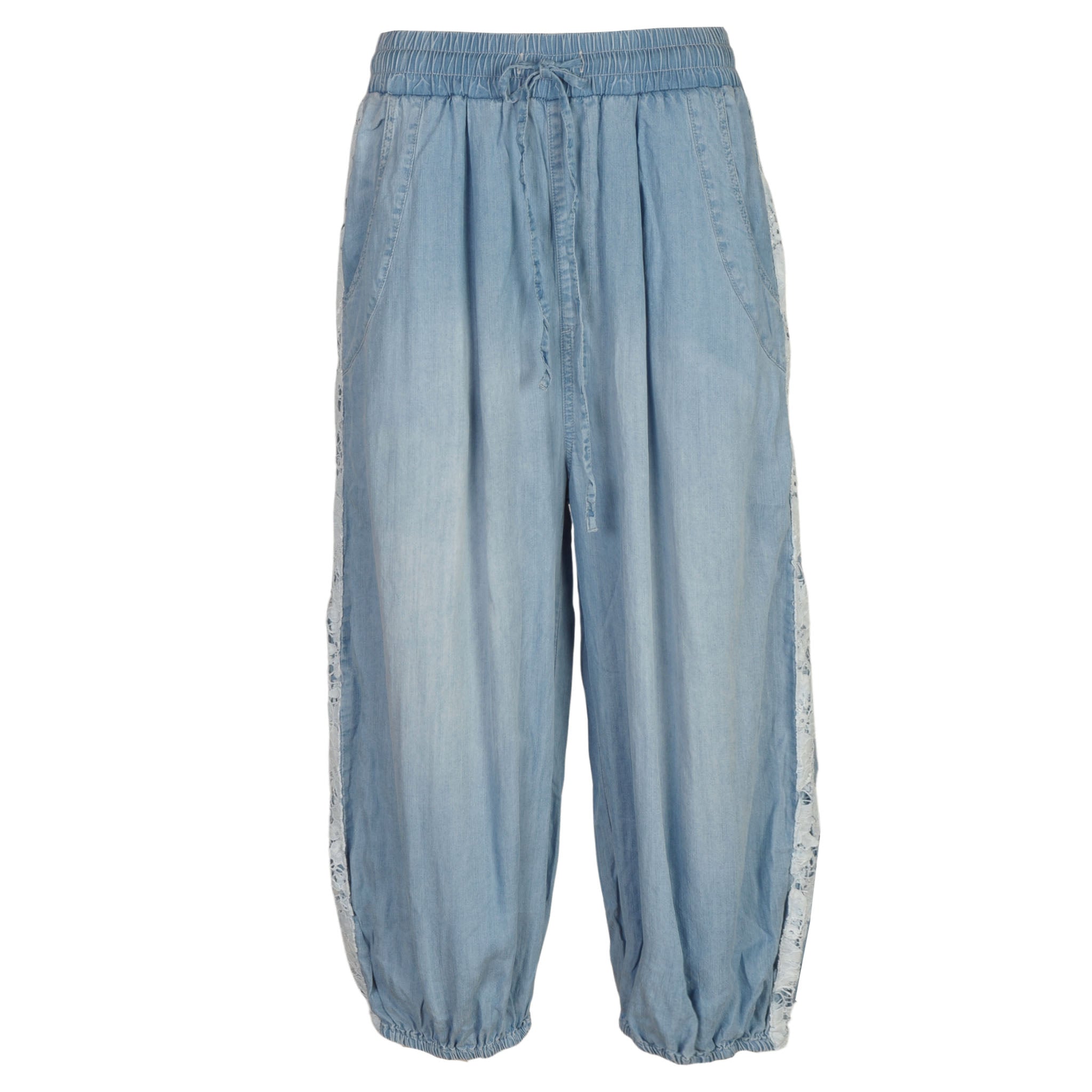 Lace detail tencil jogger