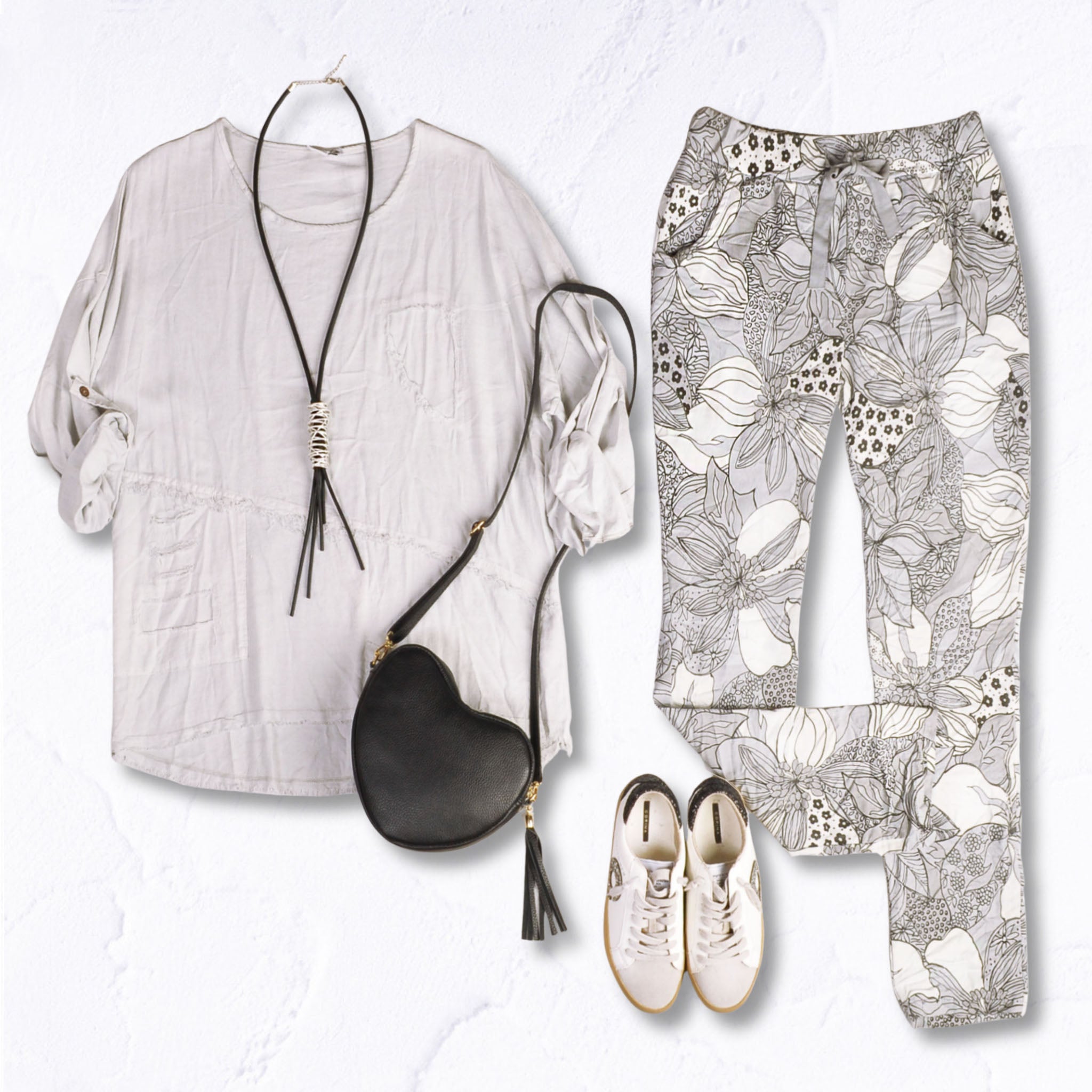 Raw edge oversized top