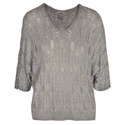 Overdyed lace knit top