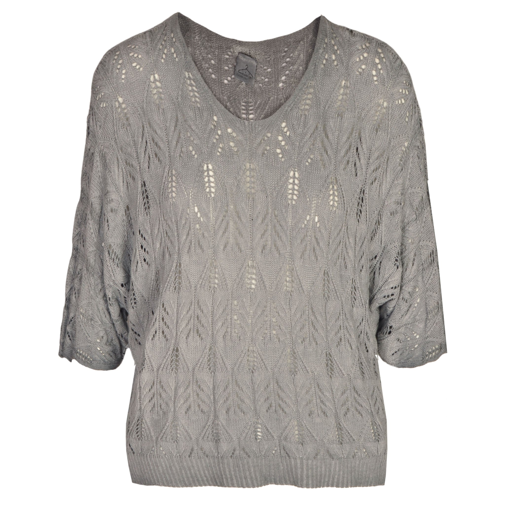 Overdyed lace knit top