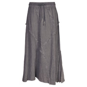 Overdyed raw edge patch skirt