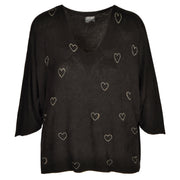 Multi diamante heart top