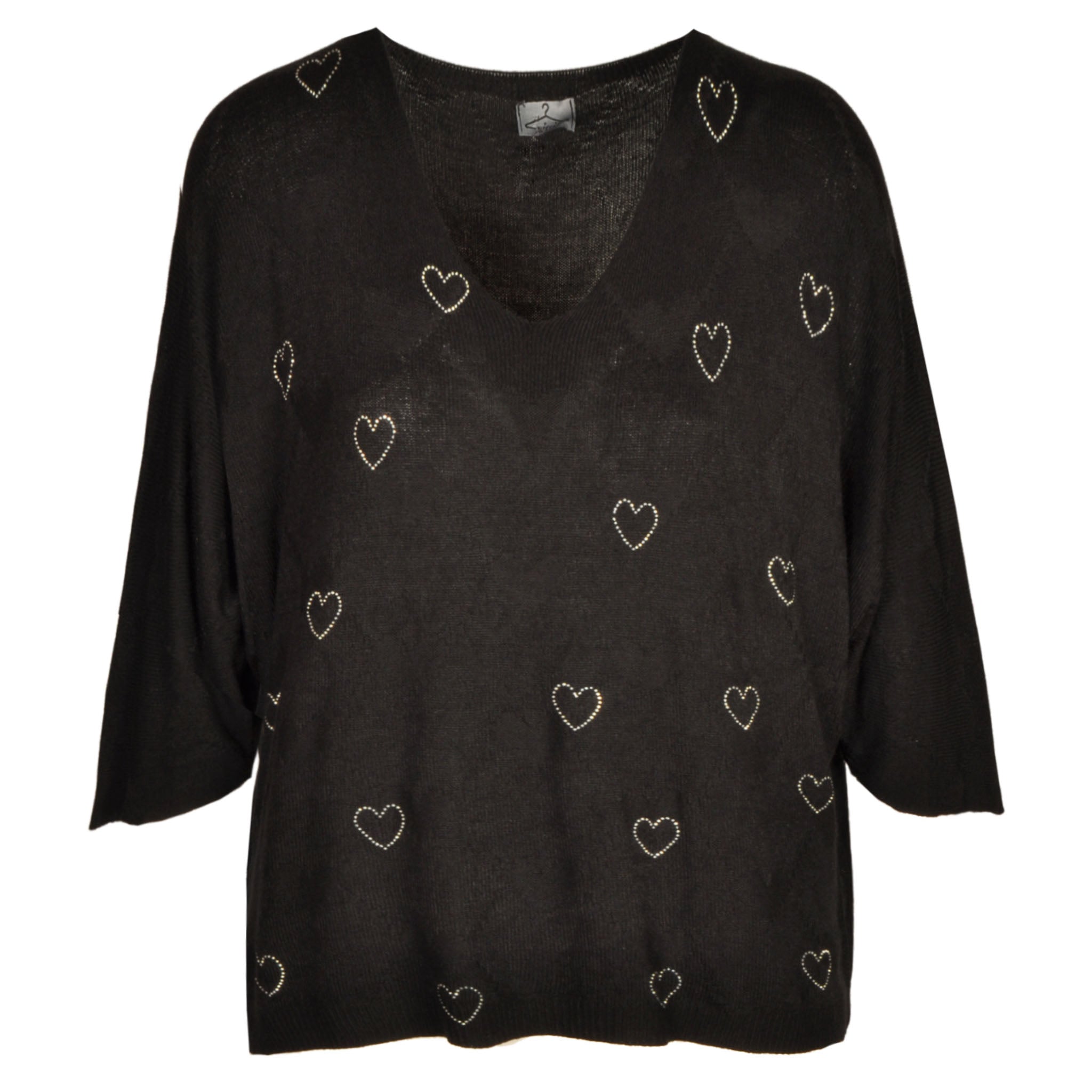 Multi diamante heart top