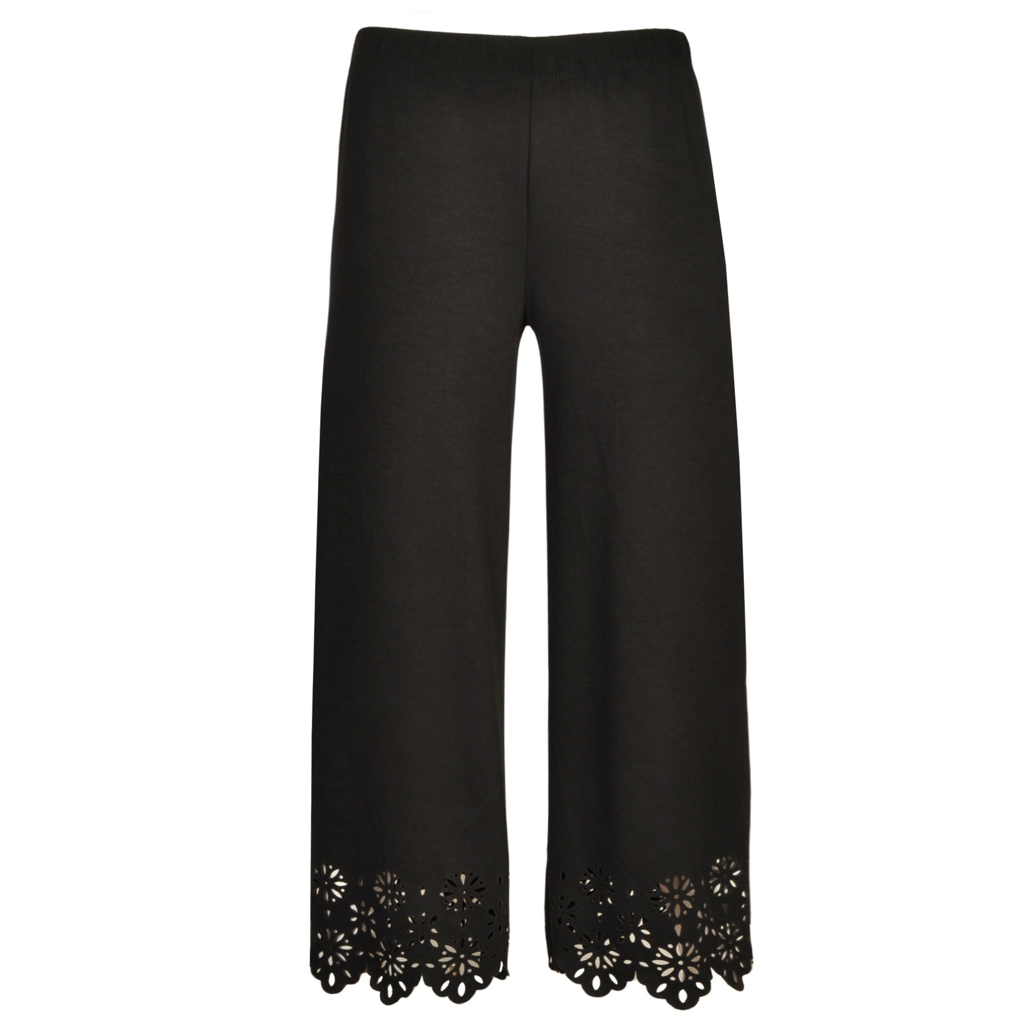 Laser cut border pants