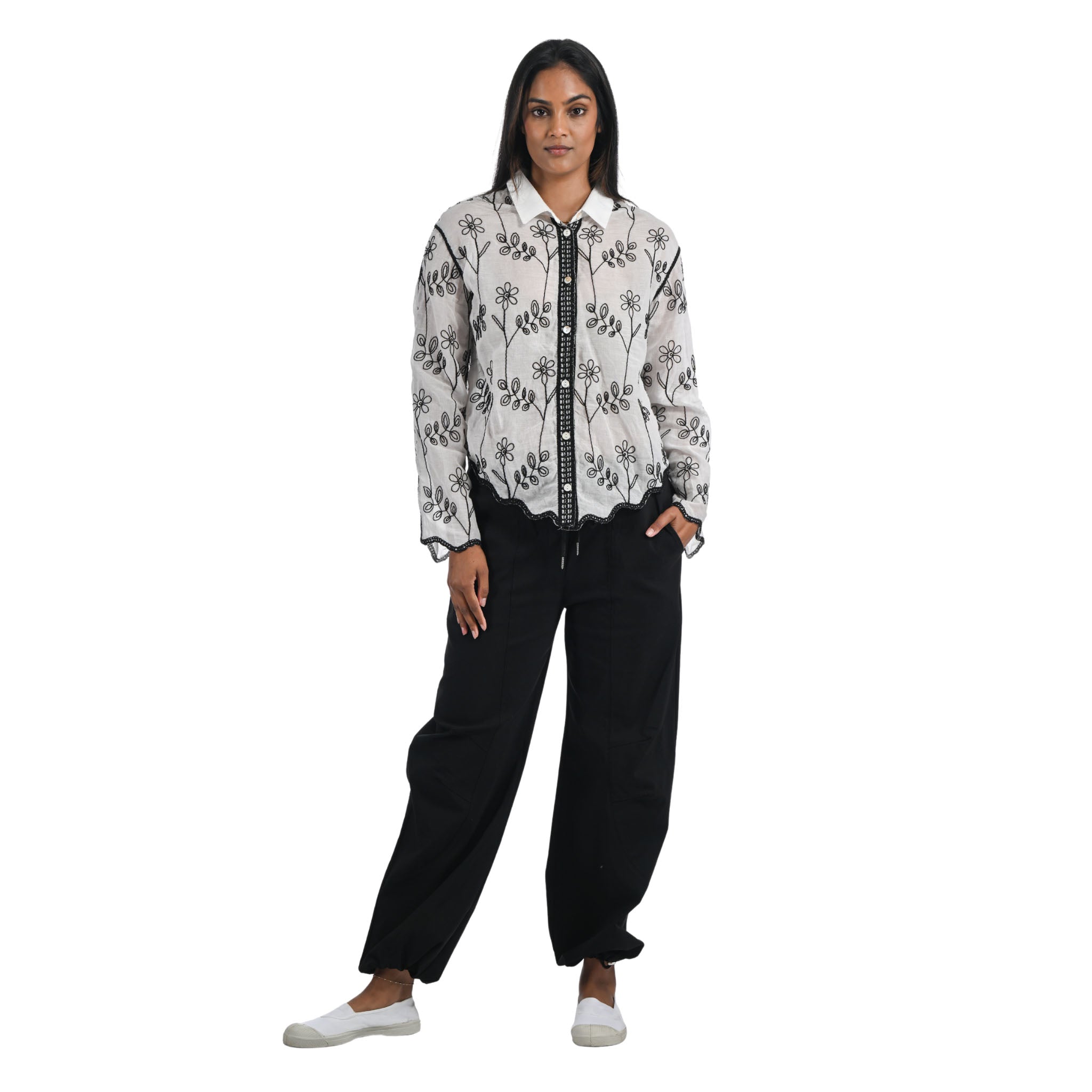 Drawstring balloon pants