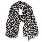 Multi heart glitter scarf