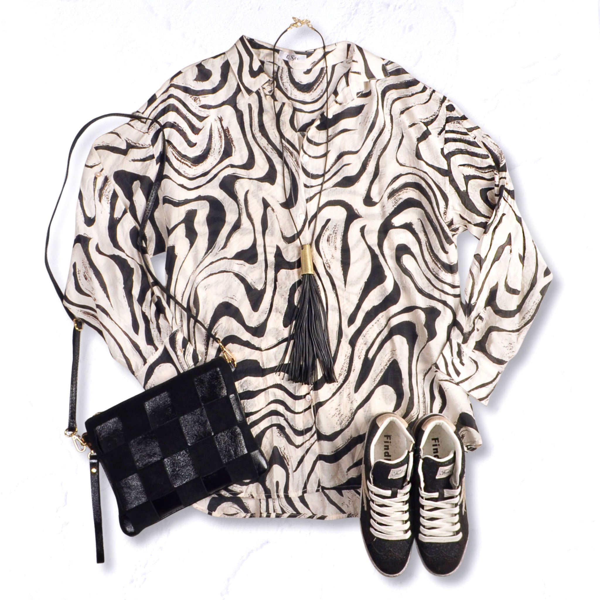 Swirl print shirt