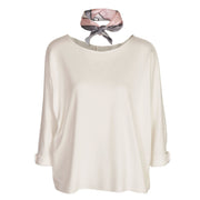 Scarf detail batwing top