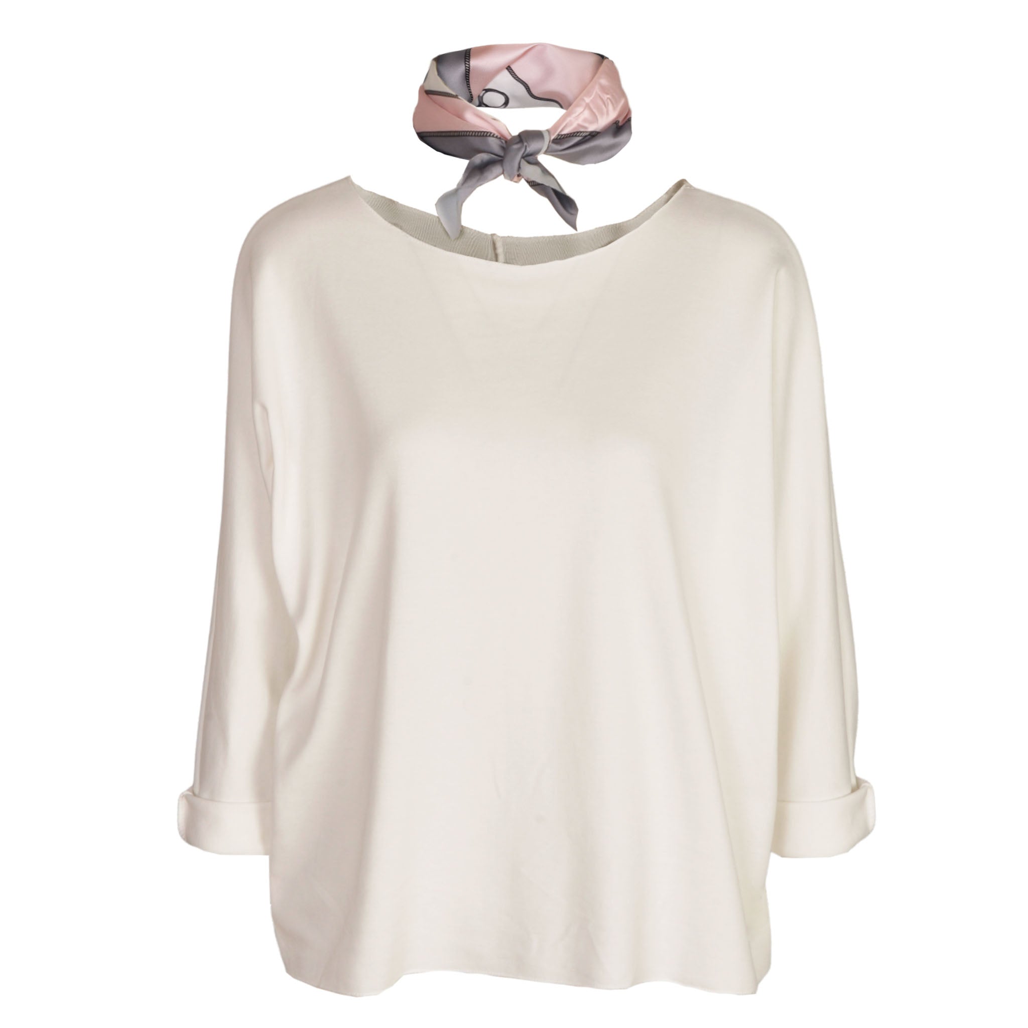 Scarf detail batwing top